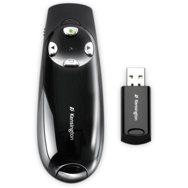 Kensington Wireless Presenter Pro with Green Laser - Wireless - Radio Frequency - USB - 4 Button(s) (Fleet Network)