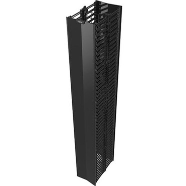 Legrand Q-Series Vertical Manager, 7' H x 6" Wide, Double Sided - Cable Manager - Black - 45U Rack Height x 84" Length - ABS Plastic (Fleet Network)