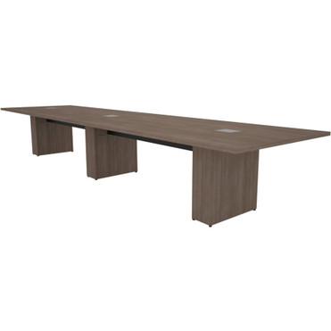 Middle Atlantic Pre-Configured T5 Series, 16' Sota Style Conference Table - 5th Ave Elm HPL Rectangle Top - 5th Ave Elm HPL Pedestal - (Fleet Network)