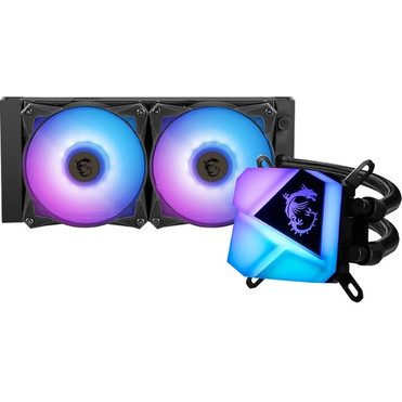 MSI MAG CORELIQUID C240 Cooling Fan/Radiator/Water Block/Pump - 4.72" (120 mm) Maximum Fan Diameter - 2 x Fan(s) - 78.73 CFM Maximum - (Fleet Network)