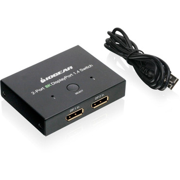 IOGEAR 8K DisplayPort 1.4 2 Port Switch For Dual Inputs And Single Output Out In X GDP14SW2