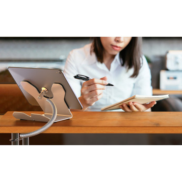 CTA Digital Security Cable Locking Desk Mount (White) - 9.7" to 11" Screen Support - Steel - 1 (PAD-SLDMW)