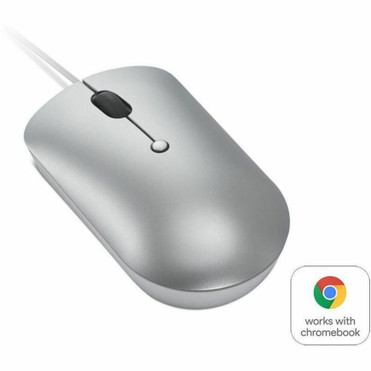 Lenovo 540 USB-C Wired Compact Mouse (Cloud Grey) - Optical - Cable - Cloud Gray - USB Type C - 2400 dpi - Scroll Wheel - 4 Button(s) (GY51D20877)