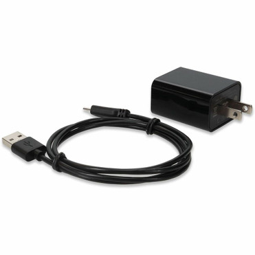 AddOn Wall Plug to USB A 2.0 5V 1.8A with 1m Micro-USB B 2.0 Male to USB A 2.0 Male Black Cable - 120 V AC, 23 V AC Input - 5 V DC - A (USC2MICUB5V18A1MB-AA)