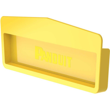 Panduit FiberRunner&reg; End Cap, 12x4, Yellow - Yellow - 0.9" (23.88 mm) Length - Polycarbonate - 1 Pack (FREC12X4LYL)