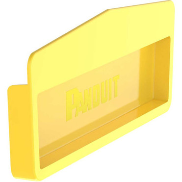 Panduit FiberRunner&reg; End Cap, 12x4, Yellow - Yellow - 0.9" (23.88 mm) Length - Polycarbonate - 1 Pack (FREC12X4LYL)