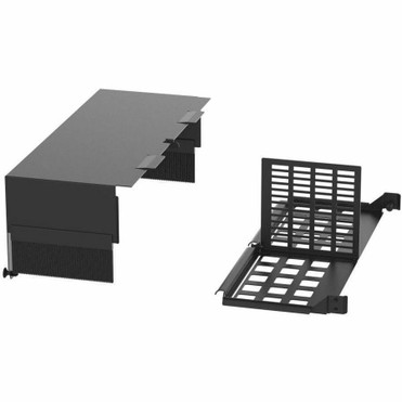 Panduit HD Flex Patch Panel Slack Plate w/Rear 4RU, Black - Patch Panel Trunk Slack Plate - Black - 4U Rack Height - Steel - 1 Pack (Fleet Network)