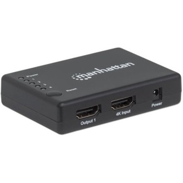 Manhattan 4K Compact 4-Port HDMI Splitter - 4096 x 2160 - 340 MHzMaximum Video Bandwidth - 49.21 ft (15000 mm) Maximum Operating - 1 x (Fleet Network)