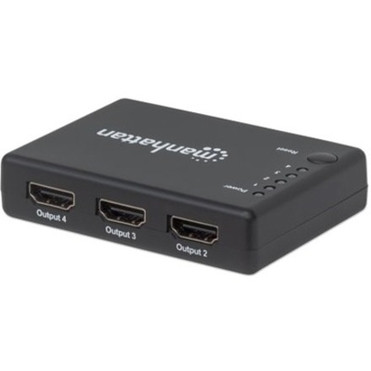 Manhattan 4K Compact 4-Port HDMI Splitter - 4096 x 2160 - 340 MHzMaximum Video Bandwidth - 49.21 ft (15000 mm) Maximum Operating - 1 x (207706)