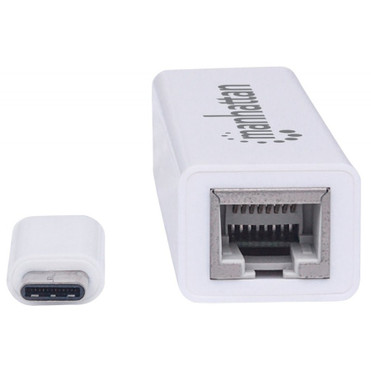 Manhattan Type-C to Gigabit Network Adapter - USB 3.1 (Gen 1) Type C - 1 Port(s) - 1 - Twisted Pair - 10Base-T, 100Base-TX, 1000Base-T (507585)