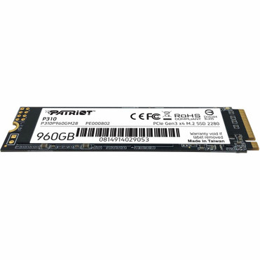 Patriot Memory P310 960 GB Solid State Drive - M.2 2280 Internal - PCI Express NVMe (PCI Express 3.0 x4) - Notebook Device Supported - (P310P960GM28)