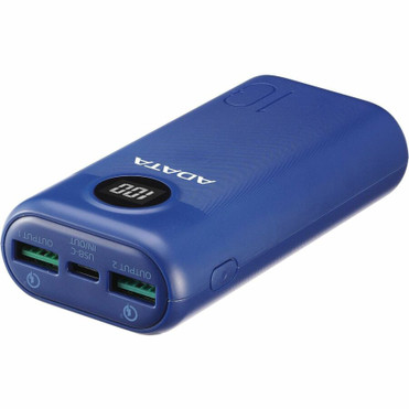 Adata P10000QCD Power Bank - For Mobile Phone, Gaming Console - Lithium Ion (Li-Ion) - 10000 mAh - 4.50 A - 5 V DC, 9 V DC, 12 V DC - (AP10000QCD-DGT-CDB)