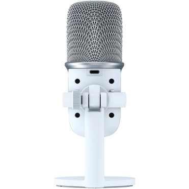 HyperX SoloCast Wired Electret Condenser Microphone for Recording, Live Streaming - White - -6 dB - Cardioid - Boom, Stand Mountable - (519T2AA)