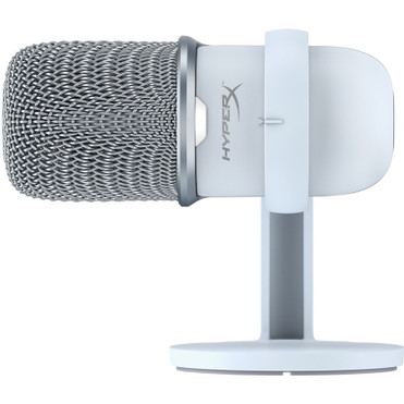 HyperX SoloCast Wired Electret Condenser Microphone for Recording, Live Streaming - White - -6 dB - Cardioid - Boom, Stand Mountable - (519T2AA)