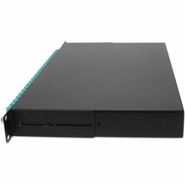 AddOn 19-inch Rack Mount 1U Patch Panel with 24 SC Duplex, Multi-Mode OM4 - 24 Port(s) - 24 x Duplex - 1U High - Optical Fiber - Black (ADD-1U24SCDM4)