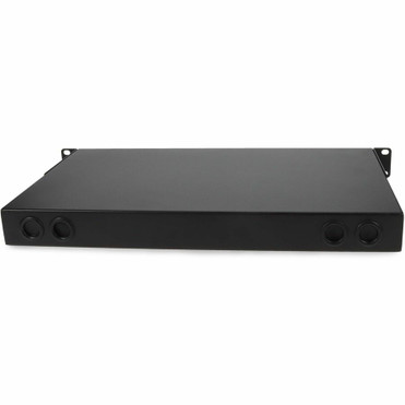 AddOn 19-inch Rack Mount 1U Patch Panel with 24 SC Duplex, Multi-Mode OM4 - 24 Port(s) - 24 x Duplex - 1U High - Optical Fiber - Black (ADD-1U24SCDM4)