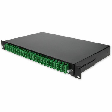 AddOn 19-inch Rack Mount 1U Patch Panel with 48 APC LC Duplex, Single-Mode OS2 - 96 Port(s) - 48 x Duplex - 1U High - Optical Fiber - (Fleet Network)