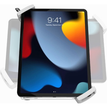 CTA Digital Full Rotation Desk Mount w/ Universal Security Holder for 8-12" Tablets (White) - 8" to 12" Screen Support - 75 x 75, 100 (Fleet Network)