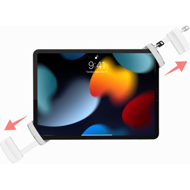 CTA Digital Full Rotation Desk Mount w/ Universal Security Holder for 8-12" Tablets (White) - 8" to 12" Screen Support - 75 x 75, 100 (PAD-LOCUHW)