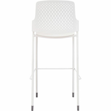 Safco Next Bistro Chair - Polypropylene, Plastic Seat Material - Polypropylene Back Material - Tubular Steel, Steel Frame Material - - (4315WH)