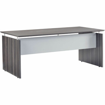 Safco Medina 72" Straight Desk - Beveled Edge - Material: Medium Density Fiberboard (MDF) - Finish: Gray Steel, Silver - Durable, Leg (Fleet Network)