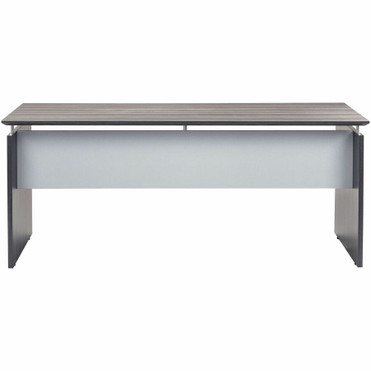 Safco Medina 72" Straight Desk - Beveled Edge - Material: Medium Density Fiberboard (MDF) - Finish: Gray Steel, Silver - Durable, Leg (Fleet Network)