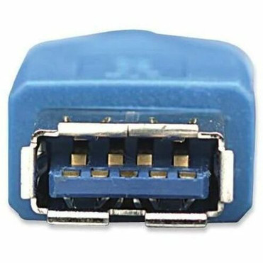 Manhattan USB-A to USB-A Extension Cable, 3m, Male to Female, 5 Gbps (USB 3.2 Gen1 aka USB 3.0), SuperSpeed USB, Blue, Lifetime - 10 - (322447)