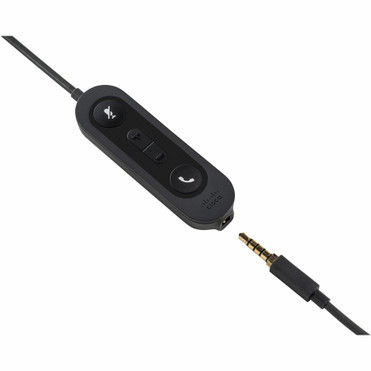 Cisco 521 Headset - Mono - Mini-phone (3.5mm) - Wired - 90 Ohm - 50 Hz to 18 kHz - Over-the-head - Monaural - Supra-aural - Electret, (CP-HS-W-521USBC-RF)