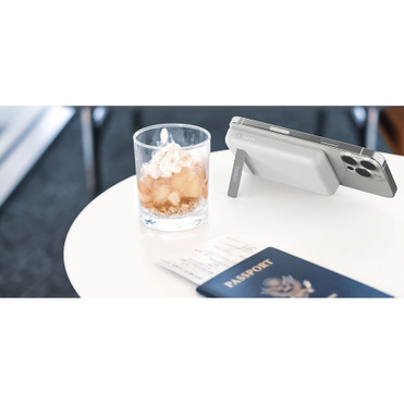 Belkin BoostCharge Magnetic Wireless Power Bank 5K + Stand - For iPhone 13 Pro, iPhone 12 - 5000 mAh - White (BPD004BTWT)