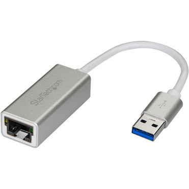StarTechcom_USB_30_to_Gigabit_Network_Adapter_-_Silver_-_Sleek_Aluminum_Design_Ideal_for_MacBook_Chromebook_or_Tablet_-_Add_a_port_USB31000SA