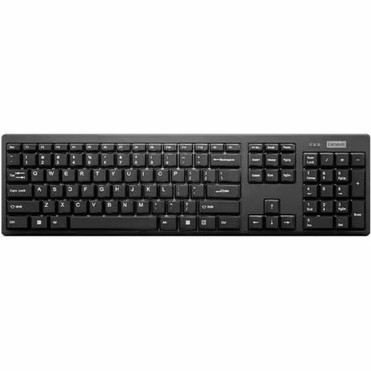 Lenovo 100 USB-A Wireless Keyboard - US English - Wireless Connectivity - RF - 2.40 GHz - USB Type A Interface - Windows 10, Windows - (GY41K81003)