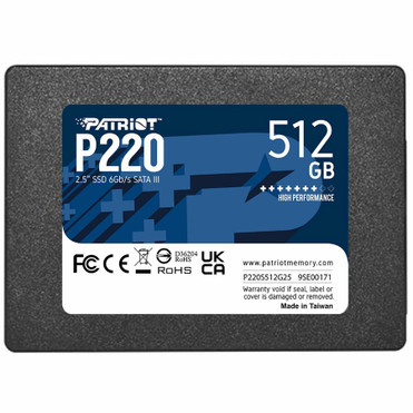 Patriot Memory P220 512 GB Solid State Drive - 2.5" Internal - SATA (SATA/600) - 240 TB TBW (Fleet Network)