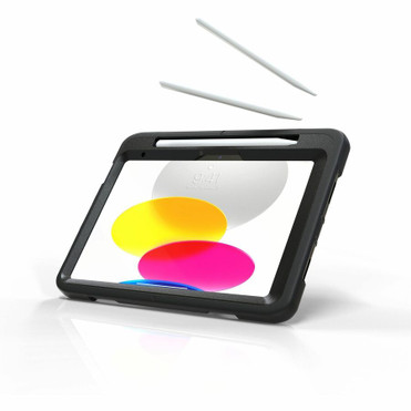 CTA Digital Rugged Carrying Case for 10.9" (276.86 mm) Apple iPad (10th Generation) iPad, Stylus - Black - Impact Resistant, Shock - - (PAD-PCGK109)