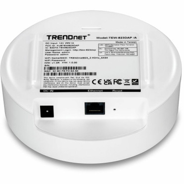 TRENDnet Dual Band IEEE 802.11 a/b/g/n/ac 1.27 Gbit/s Wireless Access Point - Indoor - 2.40 GHz, 5 GHz - Internal - MIMO Technology - (TEW-823DAP)