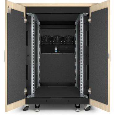 APC by Schneider Electric NetShelter Soundproof, 17U, Server Rack Enclosure, 120V, Maple - For Server - 17U Rack Height x 19" (482.60 (AR4017A)