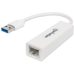 Manhattan USB 3.0 Gigabit Adapter - USB - 1 Port(s) - 1 x Network (RJ-45) - Twisted Pair - 10/100/1000Base-T - Desktop (Fleet Network)