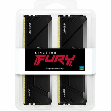 Kingston FURY Beast 64GB (2 x 32GB) DDR4 SDRAM Memory Kit - For Motherboard - 64 GB (2 x 32GB) - RGB - DDR4-3200/PC4-25600 DDR4 SDRAM (KF432C16BB2AK2/64)