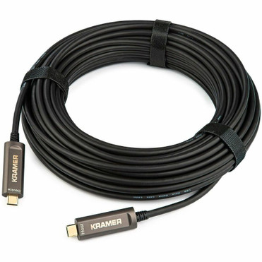Kramer USB 3.1 Gen-2 Optical USB-C (M) to USB-C (M) Cable - 35 ft Hybrid Fiber Optic Data Transfer Cable for USB Camera, Printer, USB (Fleet Network)