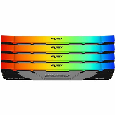 Kingston FURY Renegade 32GB (4 x 8GB) DDR4 SDRAM Memory Kit - For Motherboard - 32 GB (4 x 8GB) - RGB - DDR4-3200/PC4-25600 DDR4 SDRAM (KF432C16RB2AK4/32)