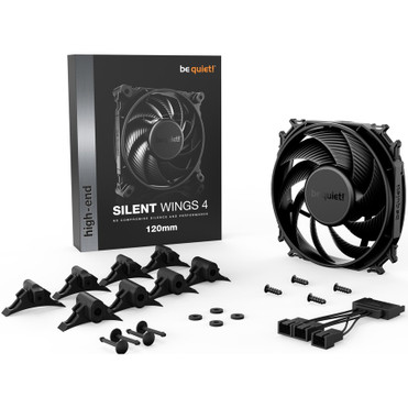 be quiet! Silent Wings 4 Cooling Fan - 4.72" (120 mm) Maximum Fan Diameter - 1 x Fan(s) - 48.70 CFM (82.74m³/h) Maximum Airflow - 1600 (BL092)