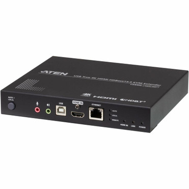 ATEN USB True 4K HDMI HDBaseT 3.0 KVM Extender (4K@100m) - 1 Computer(s) - 1 Local User(s) - 1 Remote User(s) - 328.08 ft (100000 mm) (CE840)