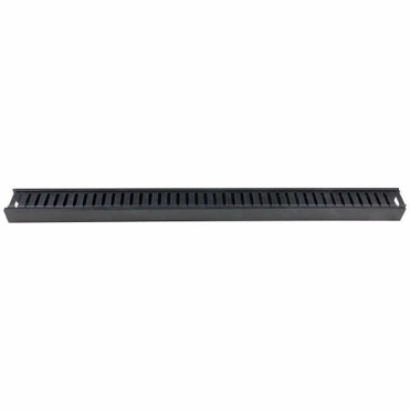 Rack Solutions Vertical Plastic Cable Duct With Cover (34in Tall, Button Mount) - Cable Duct - Black - Plastic (180-4948)