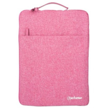 Manhattan Seattle Carrying Case (Sleeve) for 15.6" (396.24 mm) Apple Ultrabook, Notebook, MacBook, Charger, Headphone, Cable - Pink - (Fleet Network)