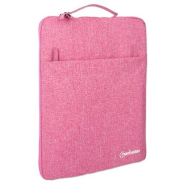 Manhattan Seattle Carrying Case (Sleeve) for 15.6" (396.24 mm) Apple Ultrabook, Notebook, MacBook, Charger, Headphone, Cable - Pink - (Fleet Network)