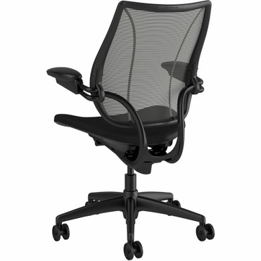 Humanscale Liberty Task Chair - Onyx Seat Color - Leather, Foam Seat Material - Black Back Color - Mesh Back Material - Black Frame - (L113BN10CL10NFSSNSC)
