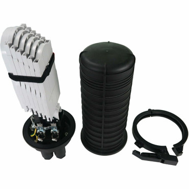 Tripp Lite series Fiber Splice Dome Enclosure - 6 Splicing Trays, 144 Fiber Capacity, IP68 Rated (N600D-0144-6)