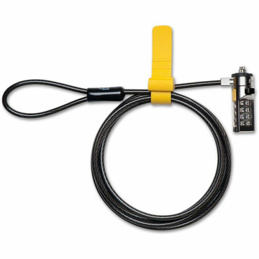 Kensington Resettable Combination Laptop Lock T-Bar - TAA - Resettable - 4-digit - Patented T-bar/Combination Lock - Carbon Steel, - (Fleet Network)