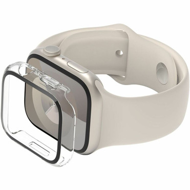 Belkin TemperedCurve 2-in-1 Treated Screen Protector + Bumper for Apple Watch Series 8 Clear - For OLED Apple Watch - Impact Scratch - (OVG004ZZCL-REV)