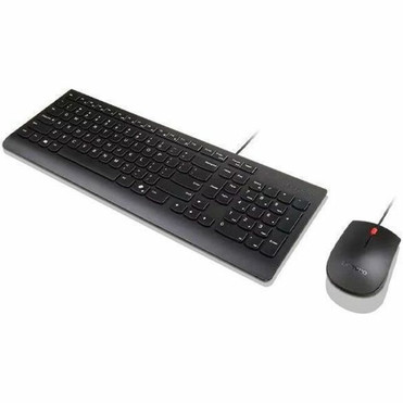 Lenovo Essential Wired Combo Black French Canadian 058 - USB Type A Membrane Cable Keyboard - French (Canada) - Black - USB Type A - - (4X31R64413)