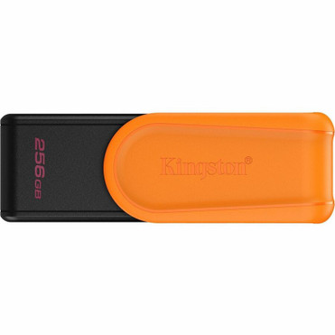 Kingston DataTraveler Exodia S USB Flash Drive - 256 GB - USB 3.2 (Gen 1) - Black, Orange - 5 Year Warranty - 1 (DTXS/256GB)